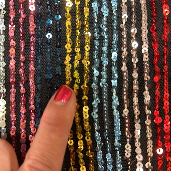 Milly Nylah rainbow sequins shift dress size 6 Swifties sparkle New Year’s party - Picture 10 of 10